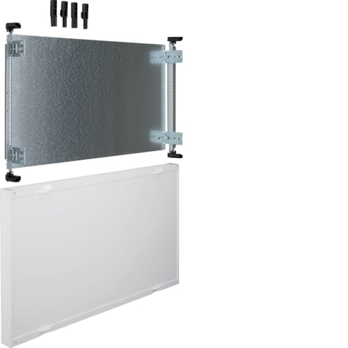 Hager - univers N kit, til univers skap, montasjeplate bak tett deksel, h45xb75cm