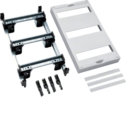 Hager - univers N kit, til univers skap, din-skinner 3x1x12 mod - 36 mod, slisset deksel, h450xb250 mm