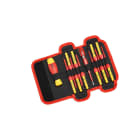 TradeForce - SKRUTREKKERSETT SLIM 1000V 12 DELER + SPENNINGSTESTER TF