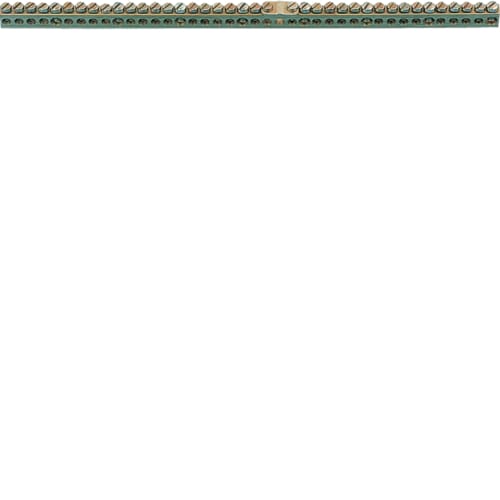 Hager - Jordingsskinne, messing, 25 stk 1,5 til 25mm2 tilkoblinger (1x25+8x16+31x10), lengde 242mm