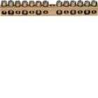 Hager - Jordingsskinne, messing, 13 stk 1,5 til 16mm2 tilkoblinger (6x16+7x10), lengde 85mm