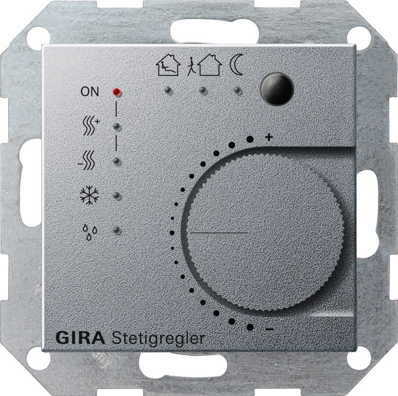 GIRA - KNX temperaturregulator kontinuerlig, system 55 aluminium