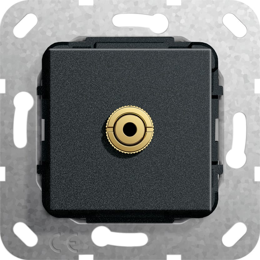 Function - Mini jack 3,5 mm han/hun-overgang Innsats svart matt