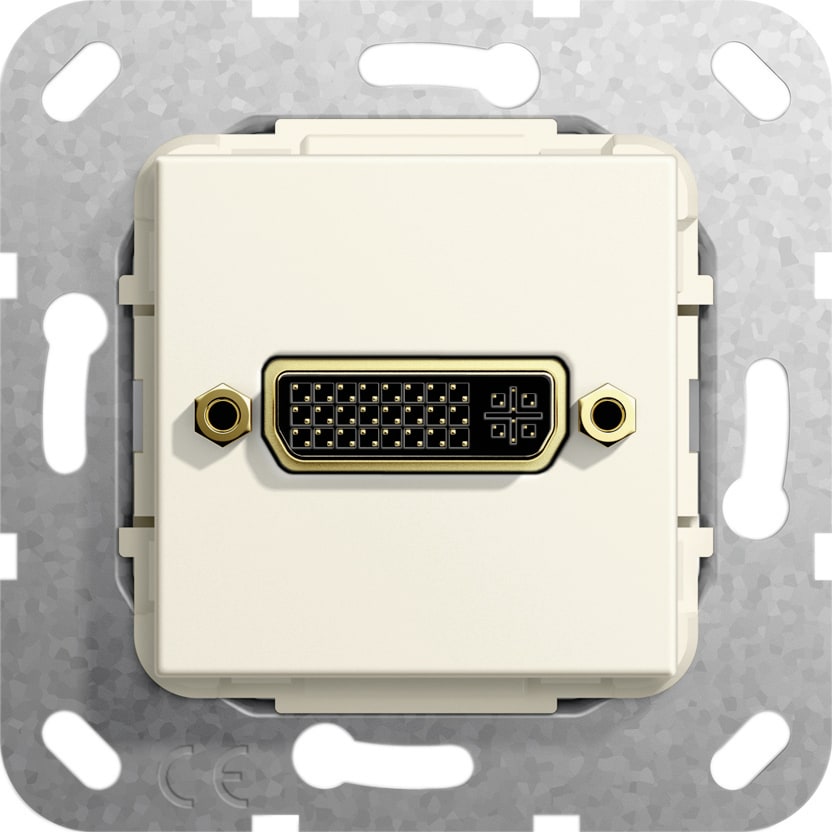 Function - DVI (24+5) Overgangskabel Innsats kremhvit