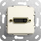 Function - DVI (24+5) Overgangskabel Innsats kremhvit