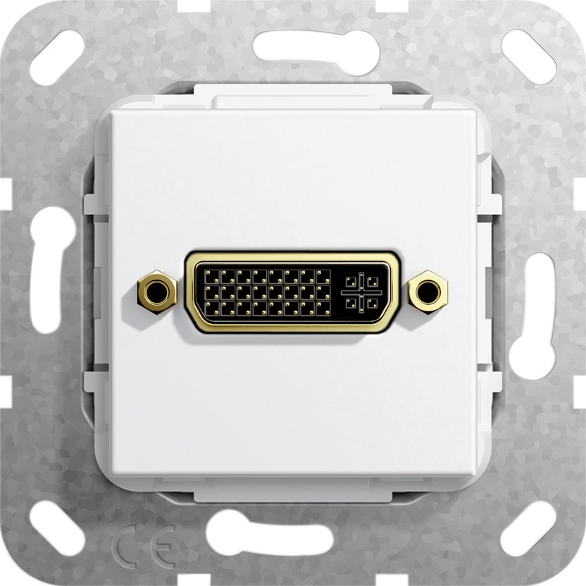 Function - DVI (24+5) Overgangskabel Innsats hvit