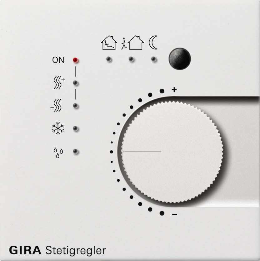 GIRA - KNX temperaturregulator kontinuerlig, F100 renhvit