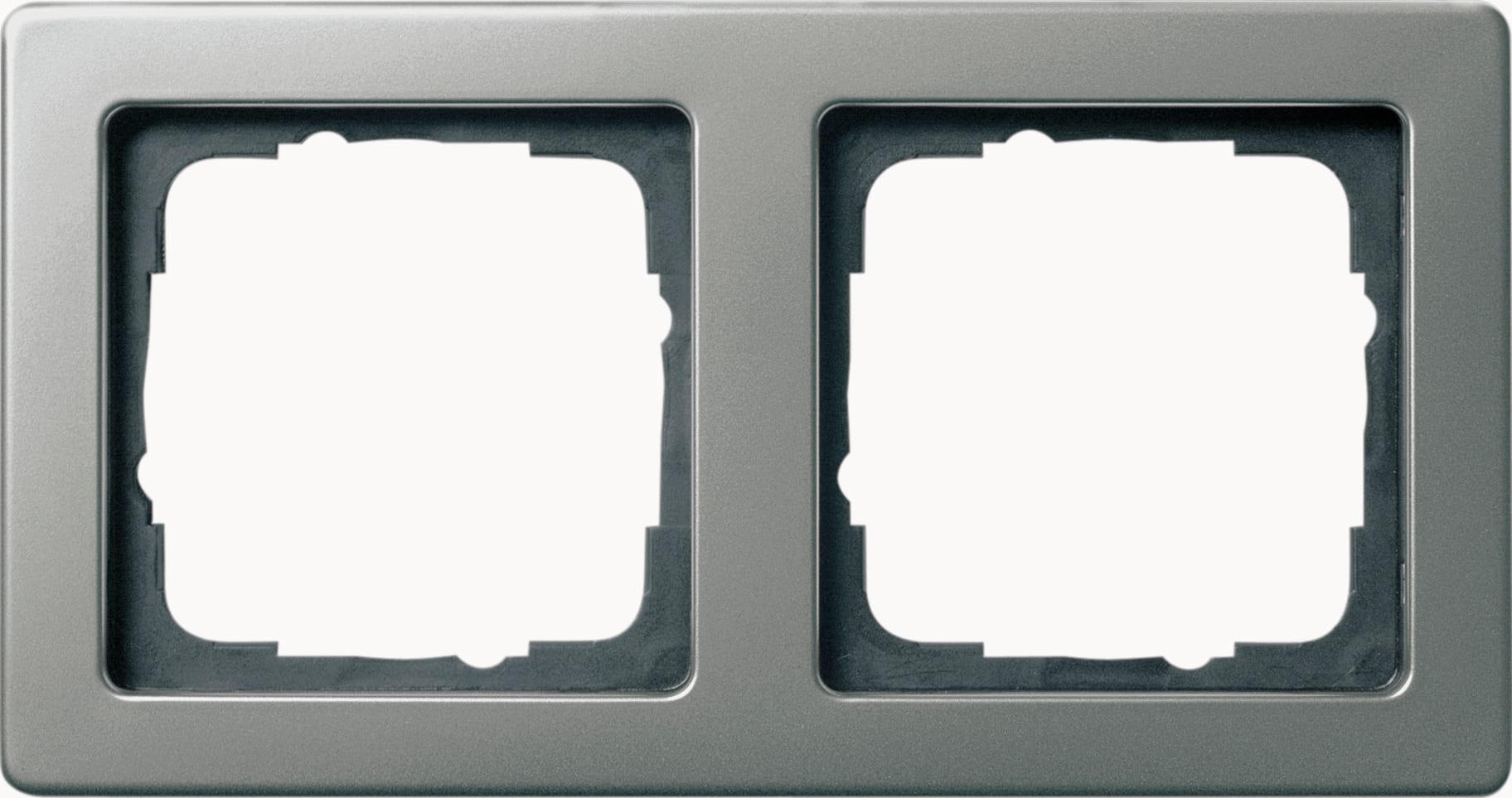 GIRA - Ramme E22 edelstål serie 21, 2 hull