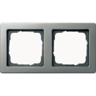 GIRA - Ramme E22 edelstål serie 21, 2 hull