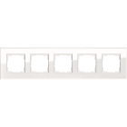 GIRA - Ramme esprit glass hvit 5 hull