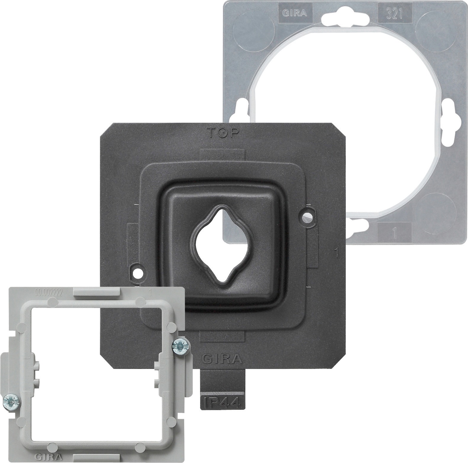 GIRA - Tettesett IP44 Vippebryter tast System 55