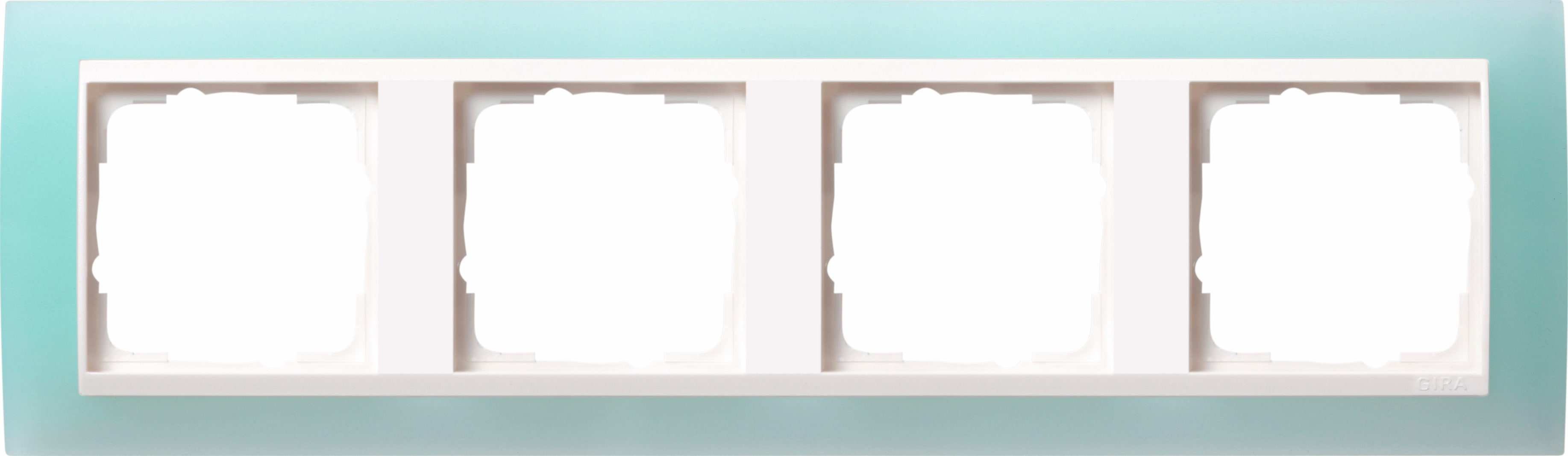 GIRA - Ramme Event Opak mint med hvit mellomramme 4 hull