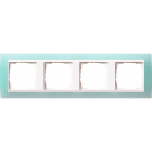 GIRA - Ramme Event Opak mint med hvit mellomramme 4 hull