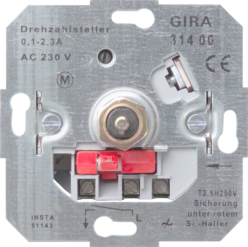GIRA - Turtallsregulering 0,1 2,7 A Innsats