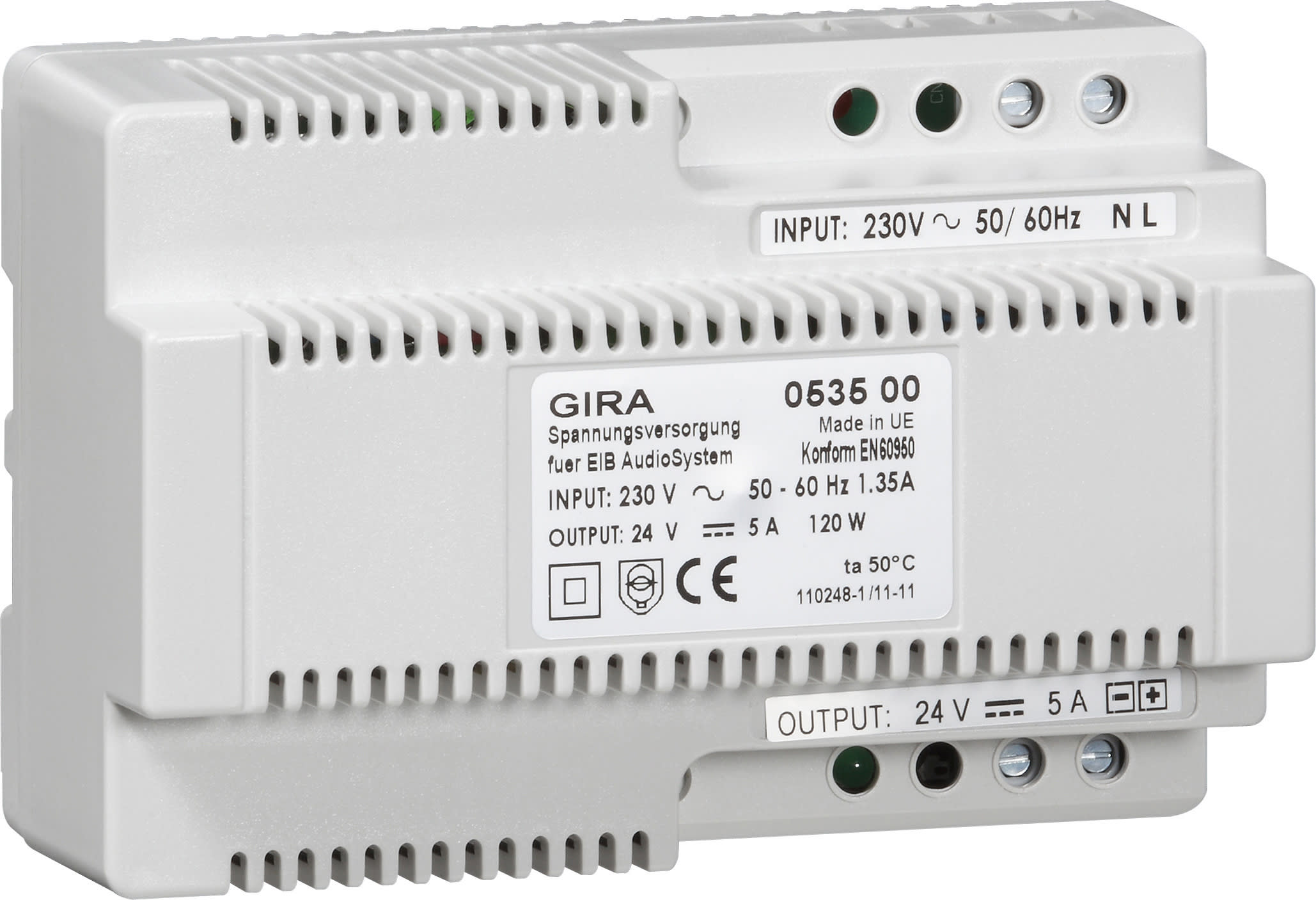 GIRA - Nettdel 24 V DC 5 A Elektronikk