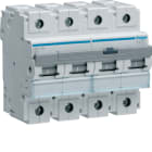 Hager - Effekt automatsikring, 4-pol 80A, C-kar, 30kA, 400VAC, 6 modul
