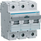 Hager - Effekt automatsikring, 3-pol 100A, C-kar, 30kA, 400VAC, 4,5 modul