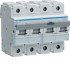 Hager - Effekt automatsikring, 4-pol 125A, C-kar, 30kA, 400VAC, 6 modul