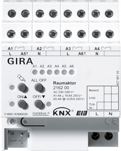 GIRA - KNX Romaktuator KNX tavlemontert