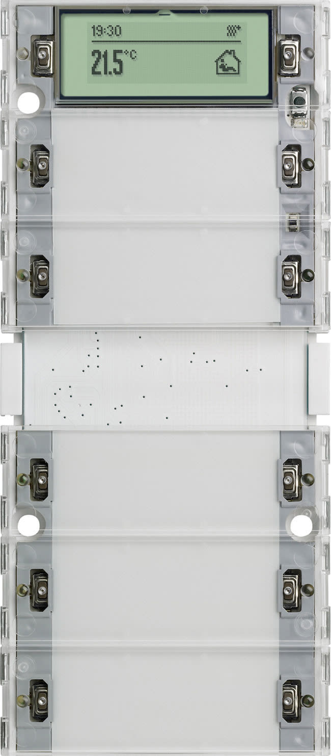 GIRA - KNX Tastsensor 3 Plus 5x kanaler, med termostat og kontroller. System 55