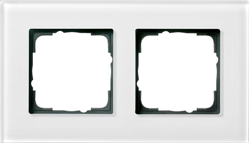 GIRA - Ramme esprit glass hvit 2 hull