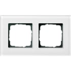 GIRA - Ramme esprit glass hvit 2 hull