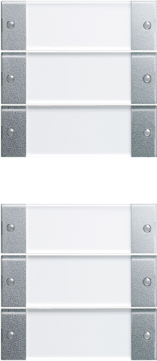 GIRA - Vippesett 6x MF System 55 klar/f. aluminium