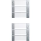 GIRA - Vippesett 6x MF System 55 klar/f. aluminium