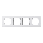 GIRA - Ramme E2 hvit silkematt 4 hull
