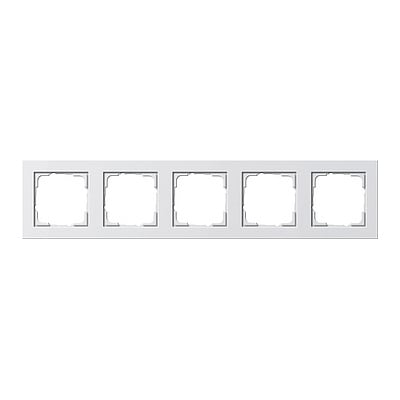 GIRA - Ramme E2 hvit silkematt 5 hull
