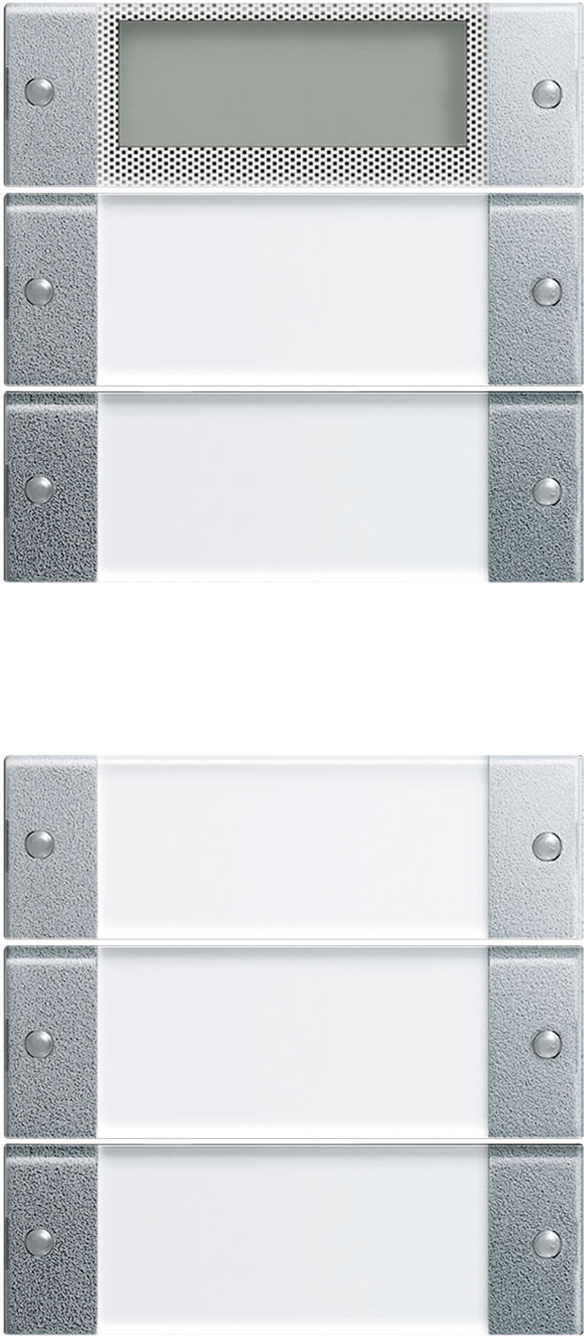 GIRA - Vippesett 5x Plus MF System 55 klar/f. aluminium