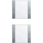 GIRA - Vippesett 2x MF System 55 klar/f. aluminium