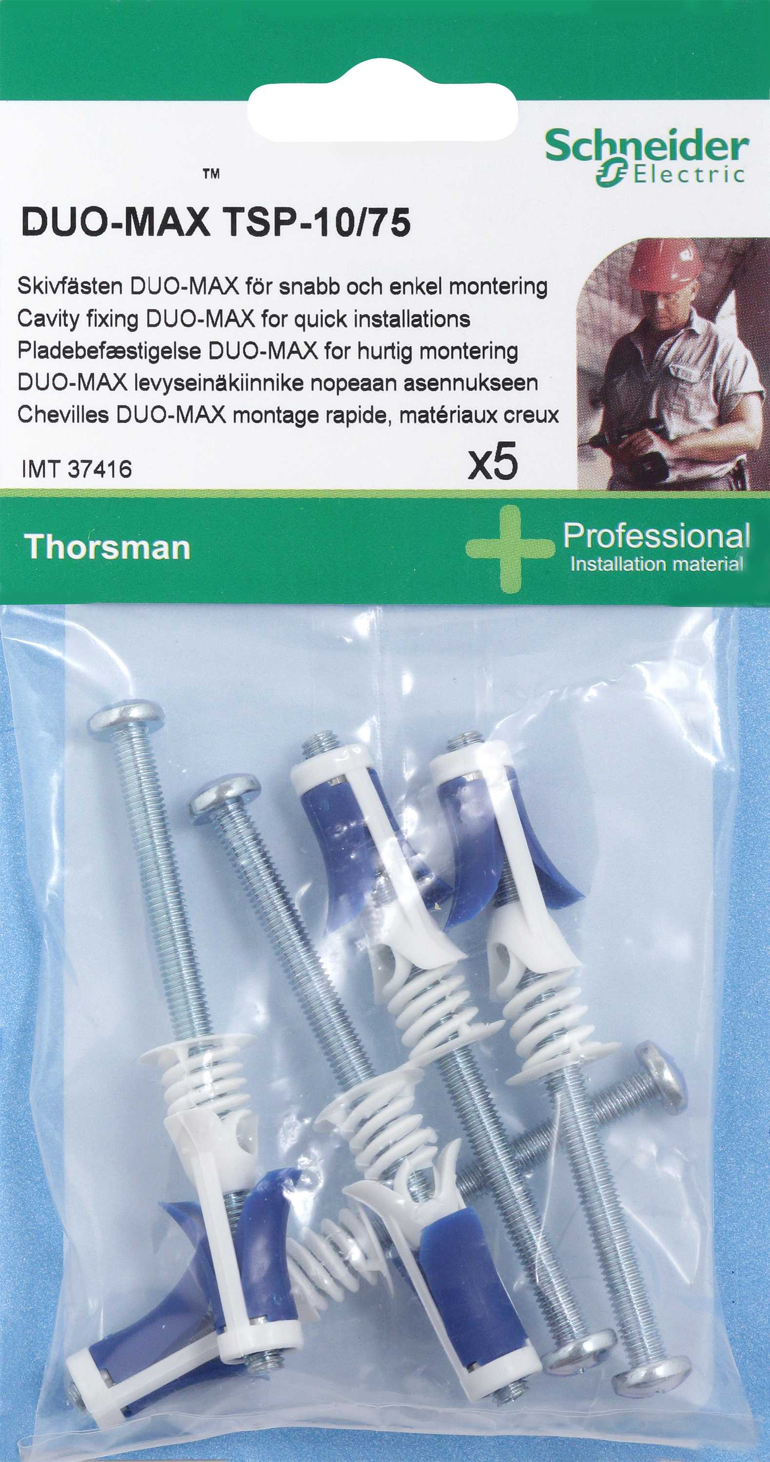 Schneider Electric - TSP Duo-Max 10/75 m/skrue 5stk
