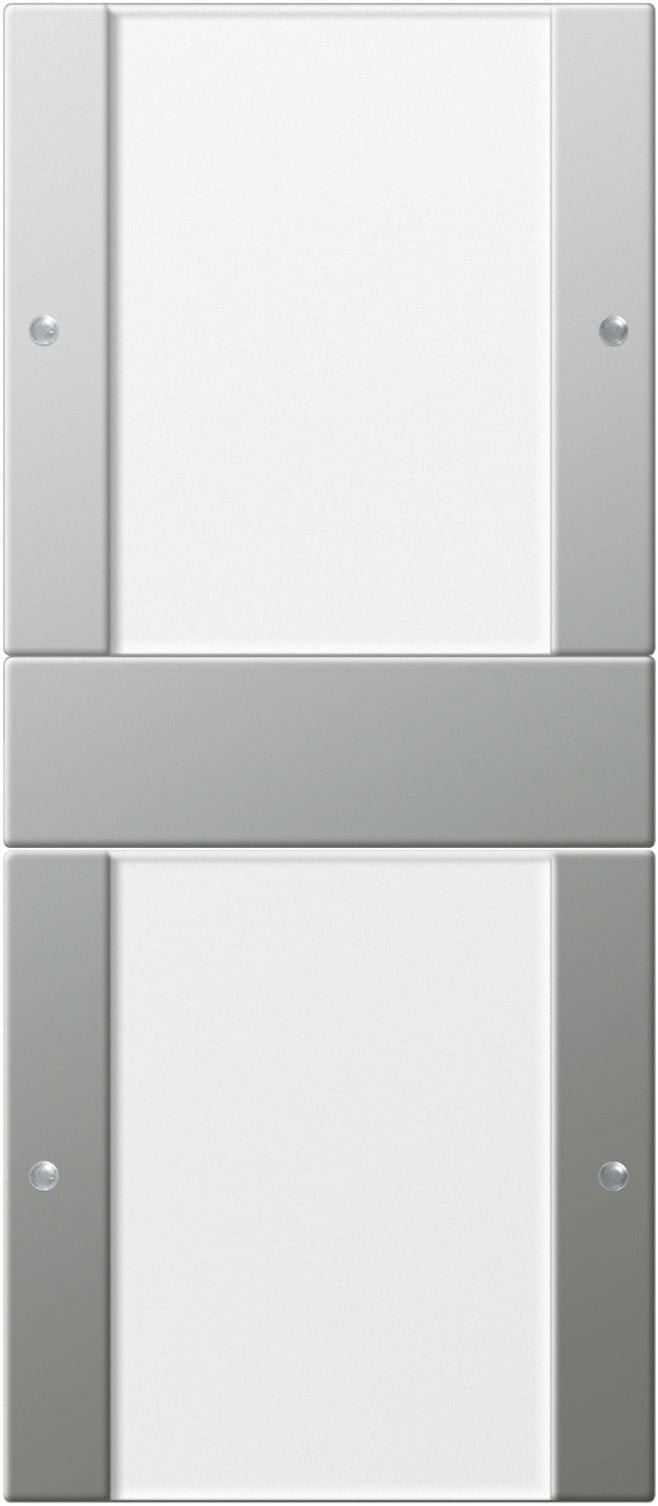 GIRA - Vippesett 2x MF Gira E22 klar/rustfritt stål