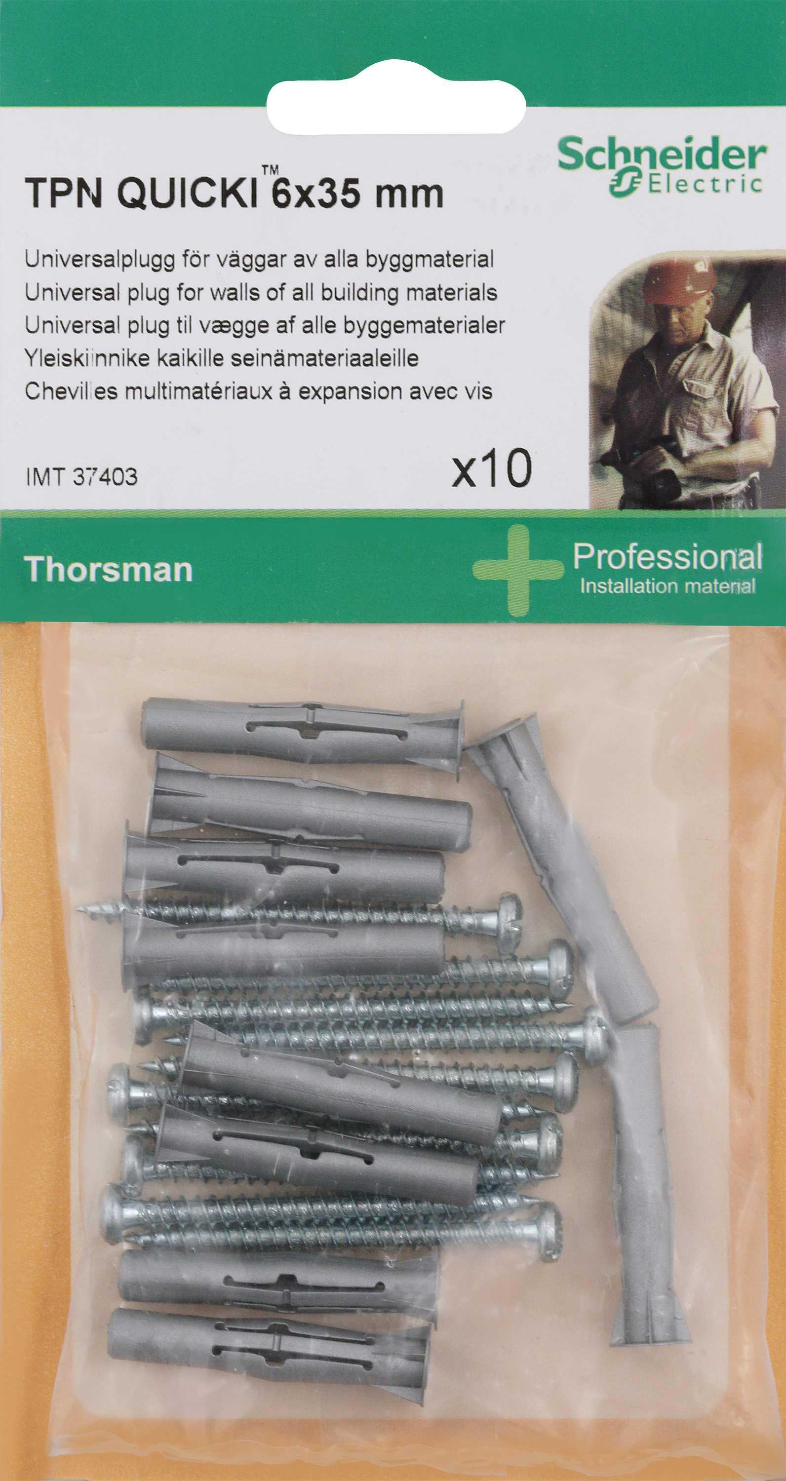 Schneider Electric - TPN Quicki-plugg 6mm 10 stk