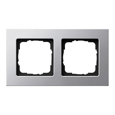 GIRA - Ramme E22 aluminium for innebyggingsboks 2 hull