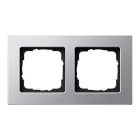 GIRA - Ramme E22 aluminium for innebyggingsboks 2 hull