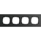 GIRA - Ramme esprit sort eloxert aluminium 4 hull