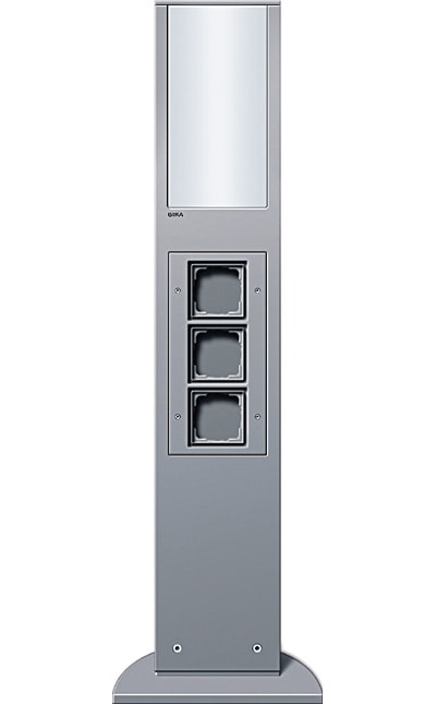 GIRA - 769mm lyselement 3xtom enhet Energisøyle aluminiumsfarget