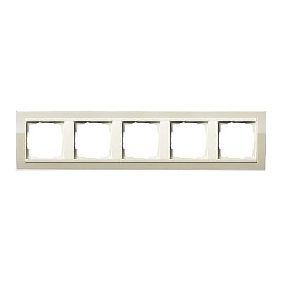 GIRA - Ramme Event Klar sand med kremhvit mellomramme 5 hull