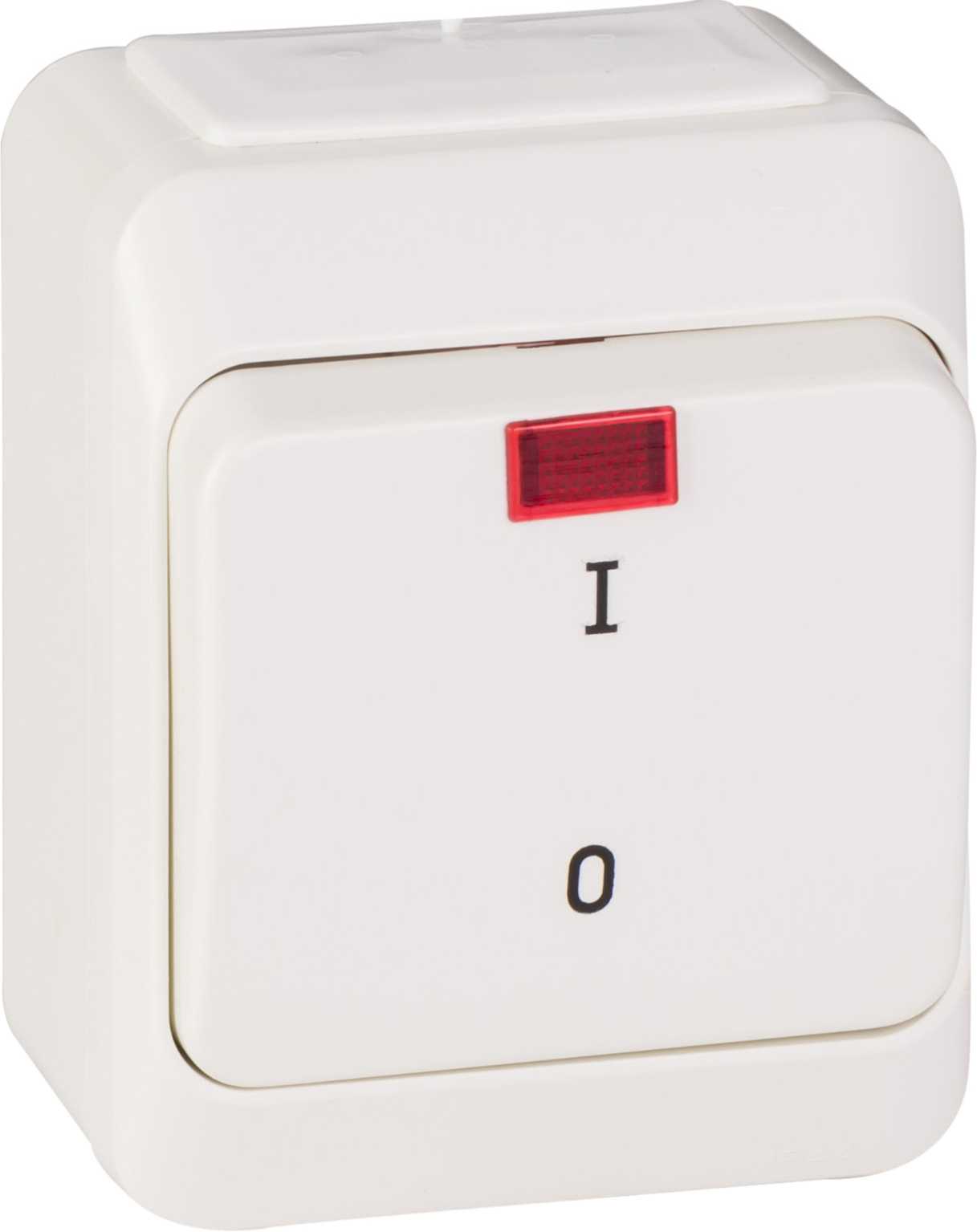 Schneider Electric - Bryter 2P m/kontr.lampe IP44