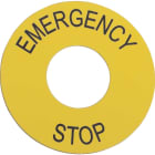 Schneider Electric - ZB2BY9330 Skilt gult ø60emergency stop