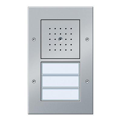 GIRA - Påvegg dørstasjon 3x Dørkommunikasjon aluminiumsfarget