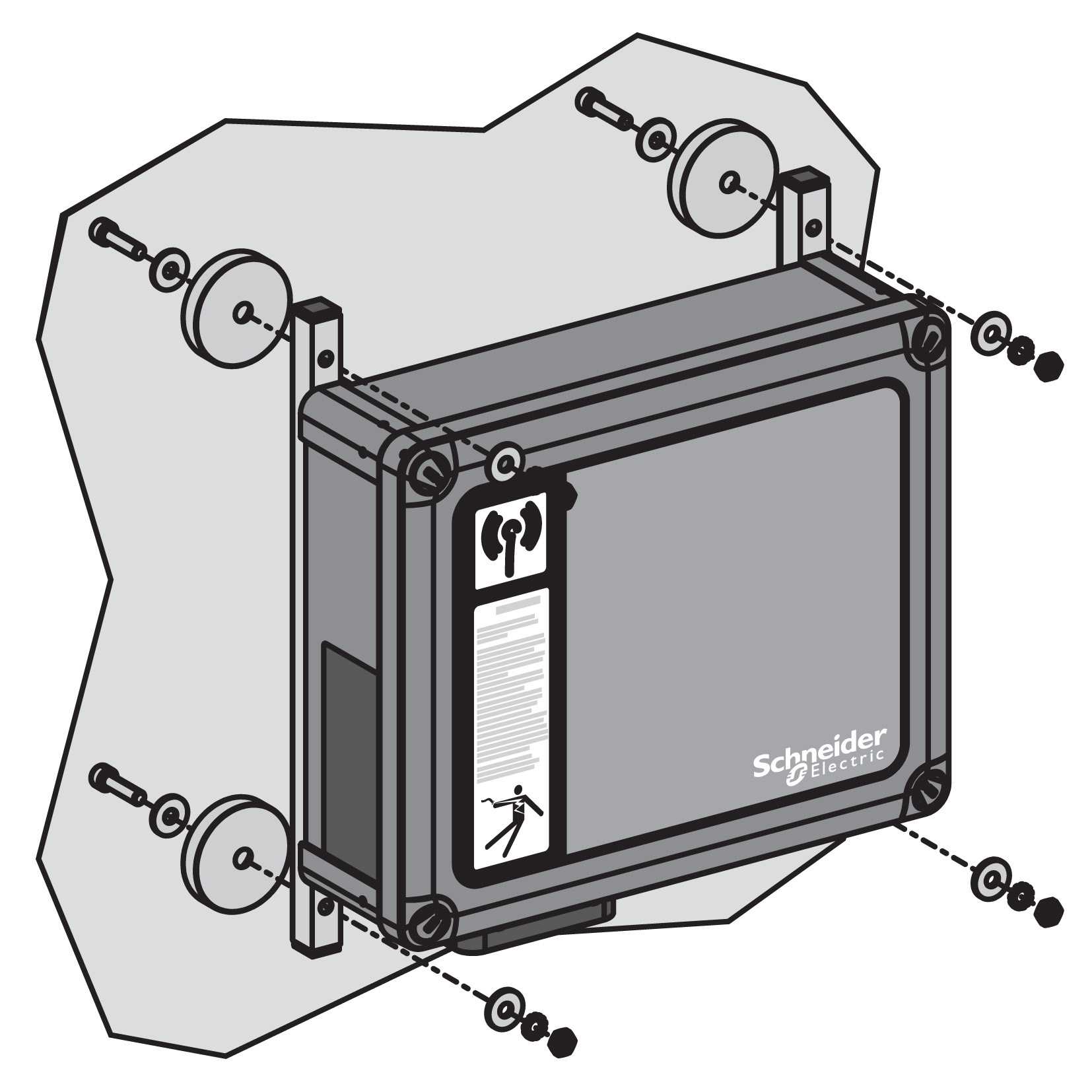Telemecanique - Harmony eXLhoist montasjekit for ZARB12xxx og ZARB18xxx basestasjoner med 4 magneter