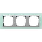 GIRA - Ramme Event Opak mint med alu-farget mellomramme 3 hull