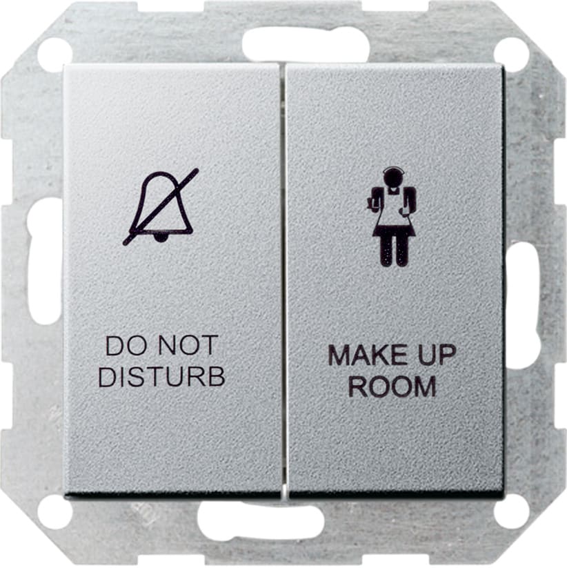 GIRA - Vippebryter Hotellstatusindik. System 55 aluminiumsfarget