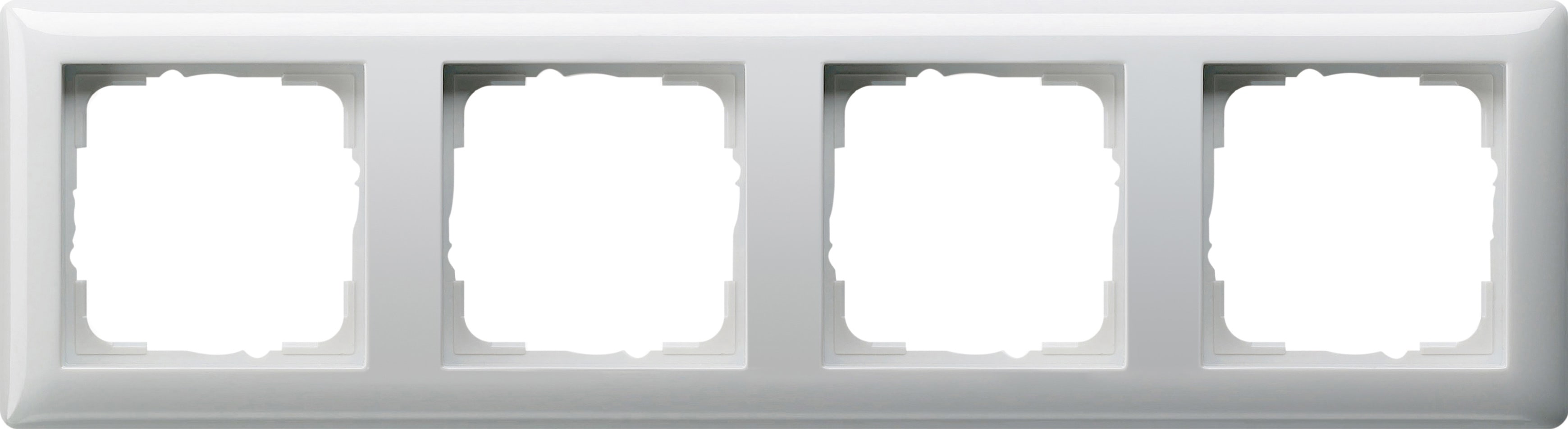 GIRA - Ramme Standard 55 hvit glanset 4 hull