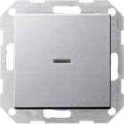 GIRA - Trykkbryter Av 2 pol. kontroll System 55 aluminiumsfarget