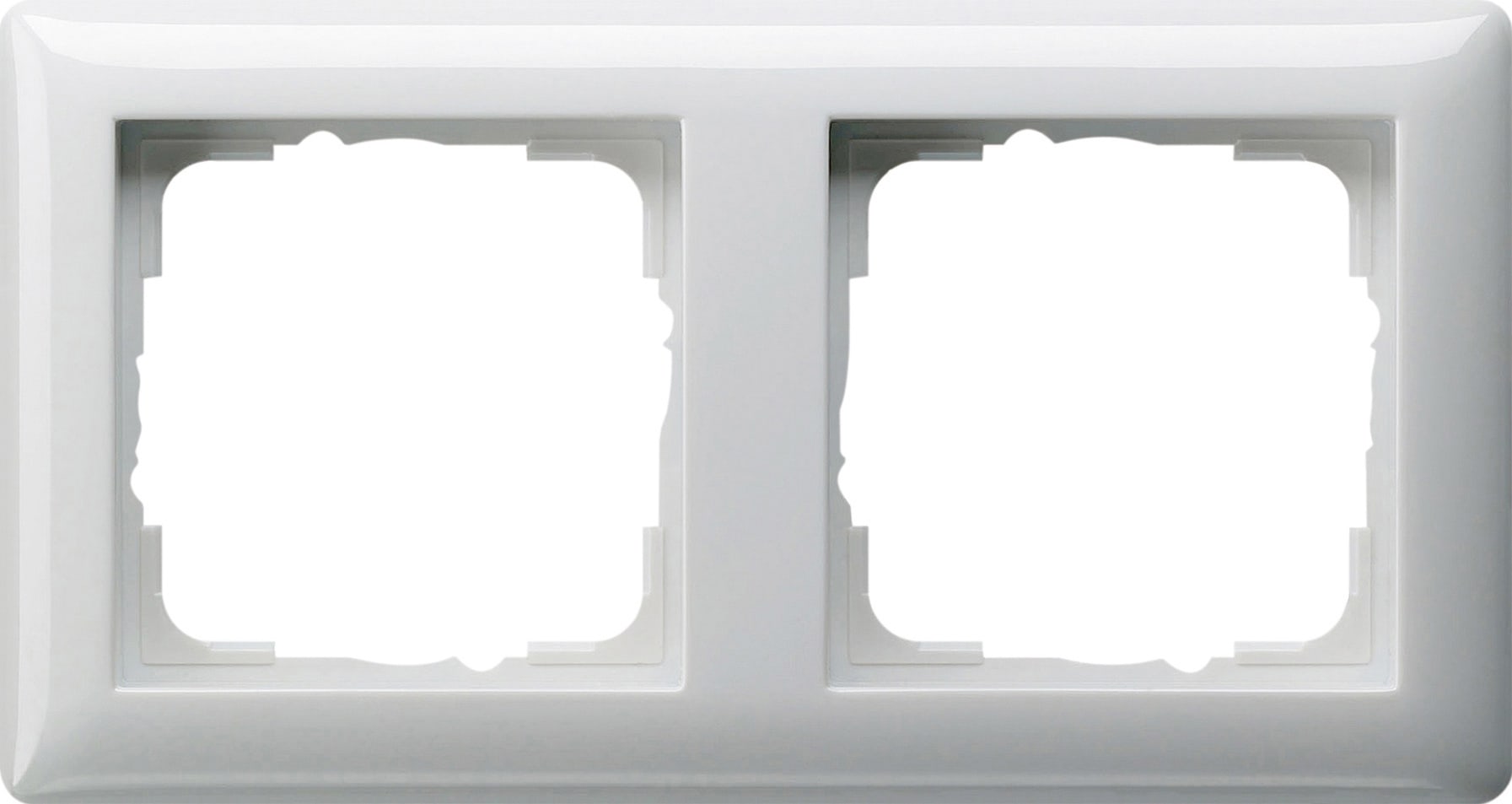 GIRA - Ramme Standard 55 hvit glanset 2 hull