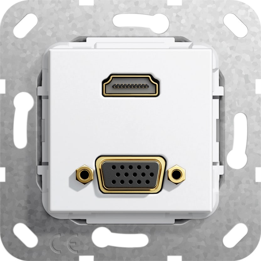 Function - HDMI, VGA Overgangskabel Innsats hvit